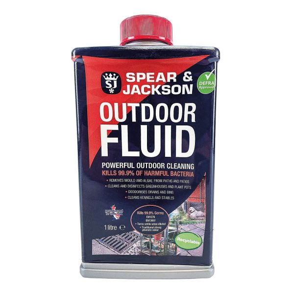 Spear & Jackson Outdoor Cleaning Fluid 1L. Removes Algae