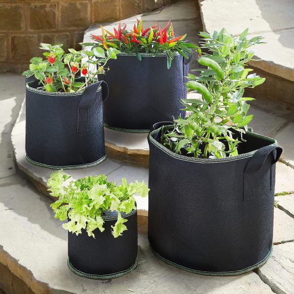 Universal Grow Bags Green Set of 4. H15 x18cm 4.5L