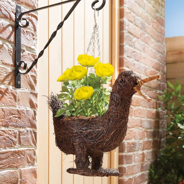 Duck Hanging Planter Basket + Metal Chain H34 xW19 xD34cm