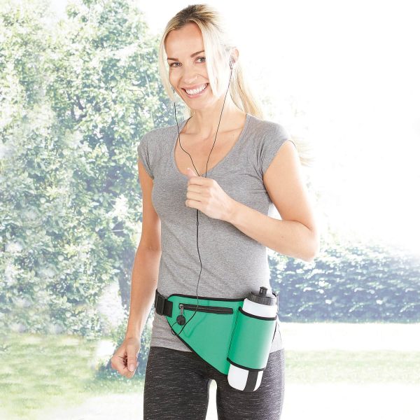 Exercise Belt and Bottle Adjustable Green