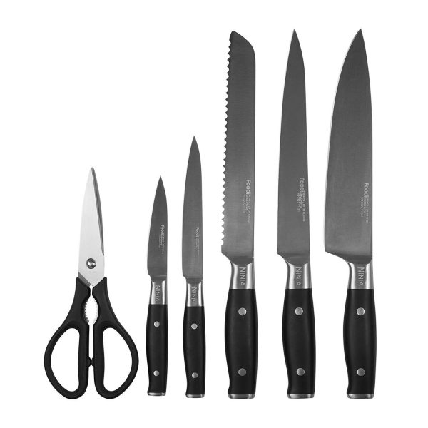 Ninja 6 Piece Knife Set - Foodi StaySharp Knife Block with Integrated Sharpener – Stainless Steel Knives – Black - Image 2