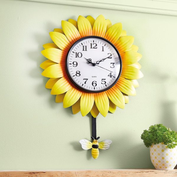 Sunflower Wall Clock Dia. 29cm