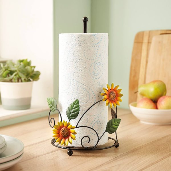 Sunflower Design Paper Towel Holders Dia. 17cm, H34cm