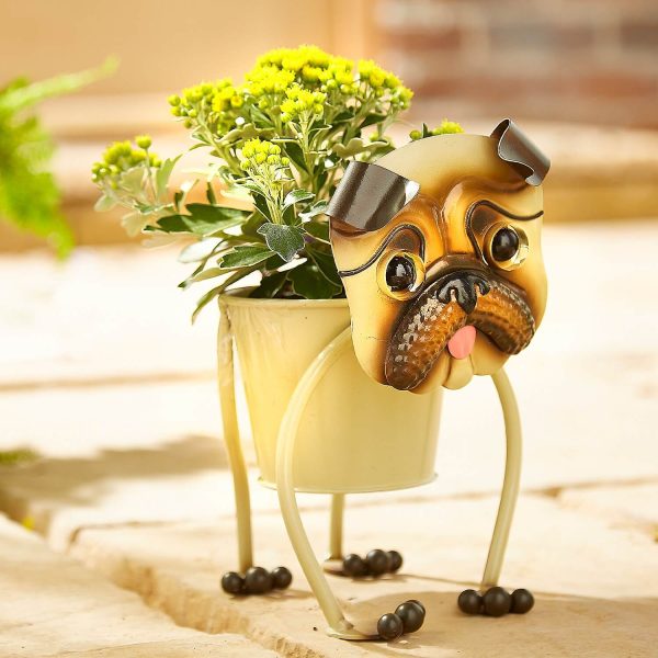 Planter Nodding Pug Dog H21.5 xW15.5 xD24.5cm