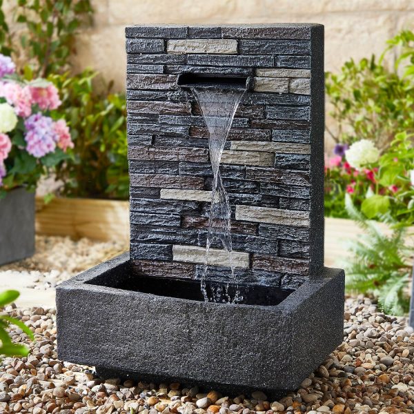 Contemporary Trough Standing Wall Water Feature 12V 2.5W Pump H70 xW50 xD30cm