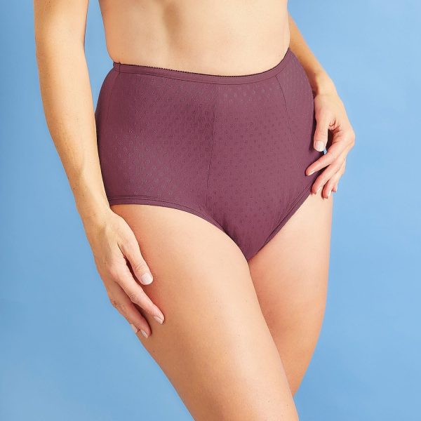 Ladies Premium Incontinence Briefs Pack of 2 Purple 2Xl