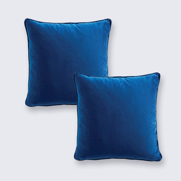 Cushion Cover Navy Velvet 2 Pack W43 xL43cm