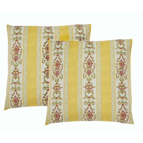 Cushion Cover Gold Regency Stripe 2 Pack