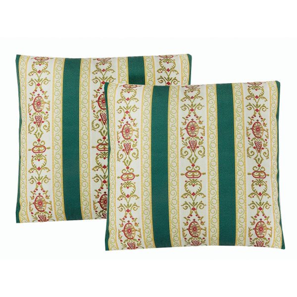 Cushion Cover Green Regency Stripe 2 Pack