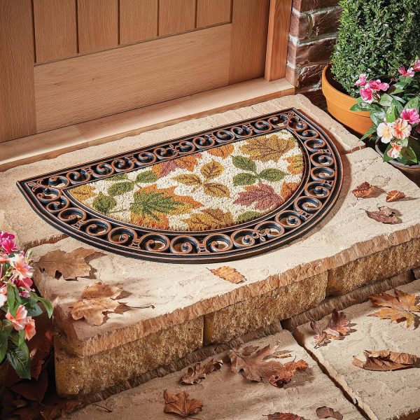 Autumn Door Mat Half Moon H1.5 xW75 xD45cm