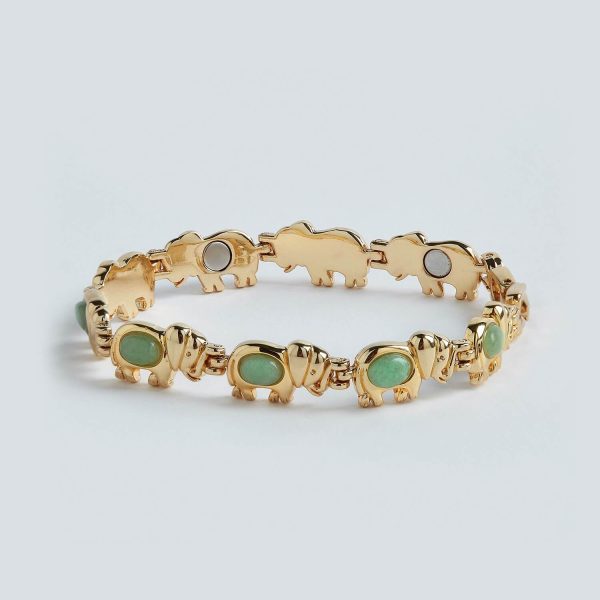 Aventurine Elephant Magnetic Bracelet