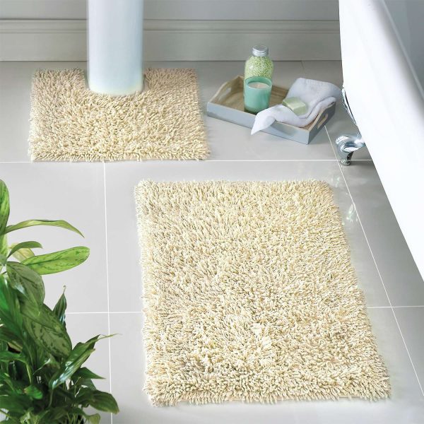 Bathroom Mat Set Tumble Twist Cream L80 x50cm