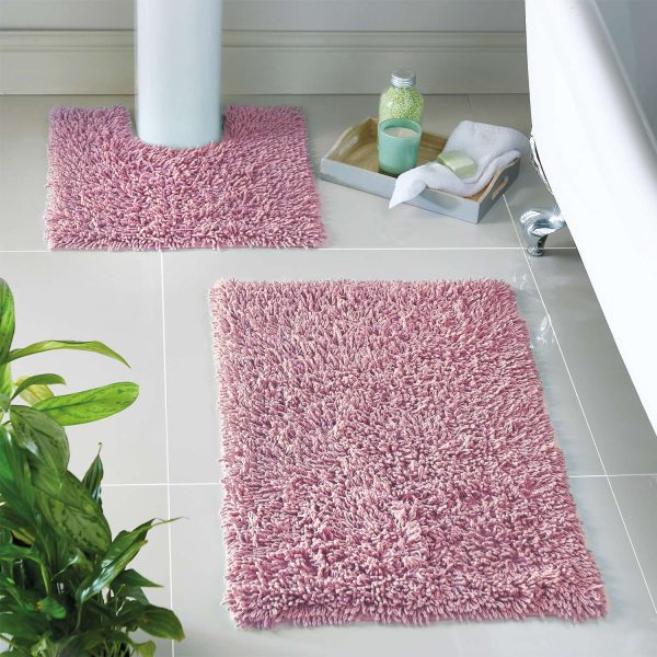 Bathroom Mat Set Tumble Twist Pink L80 x50cm