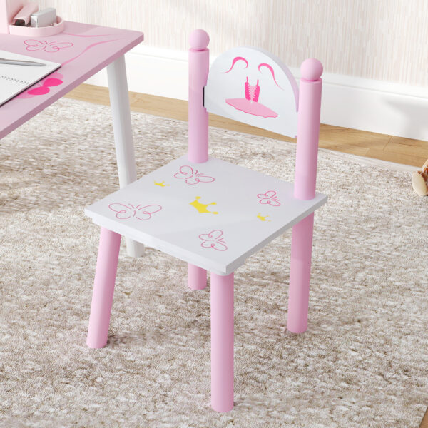 AIYAPLAY Princess Design Kids Table and Chairs Set for Activity, Art, Drawing, Toddler Table and Chairs Set for Playroom, Nursery - Image 8