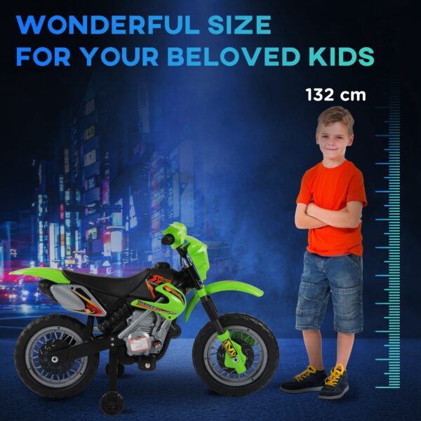 HOMCOM Kids Electric Motorbike Child Ride on Motorcycle 6V Battery Scooter (Green) - Image 8