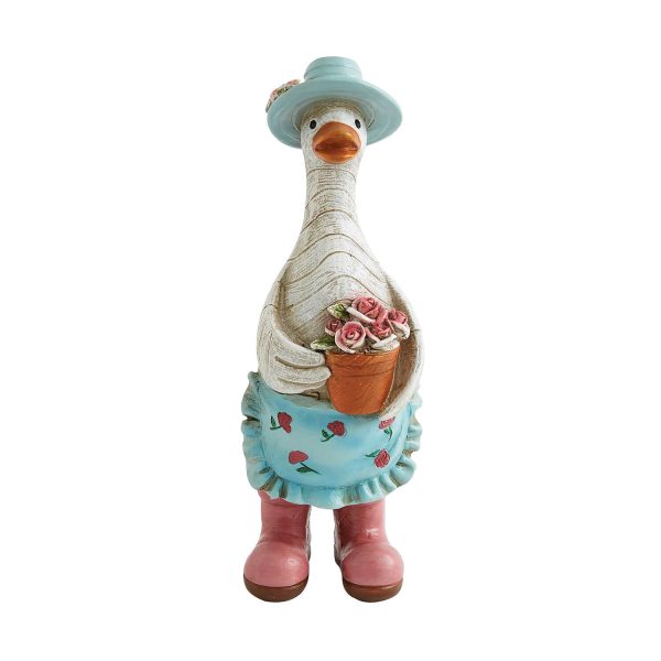 Daisy Spring Gardening Duck Garden Ornament H23 xW9.5 xD13cm