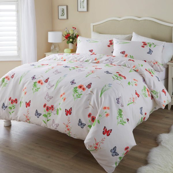 DUVet Cover Flowers & Butterflies King