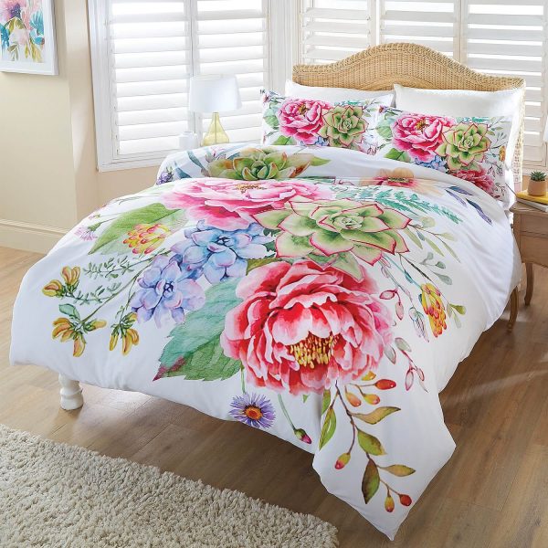 DUVet Cover Flower Garden Design King