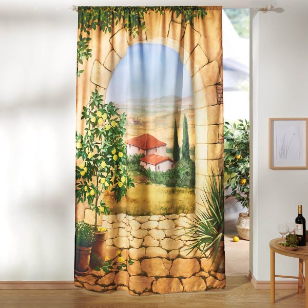 Tuscany Printed Curtain Panel