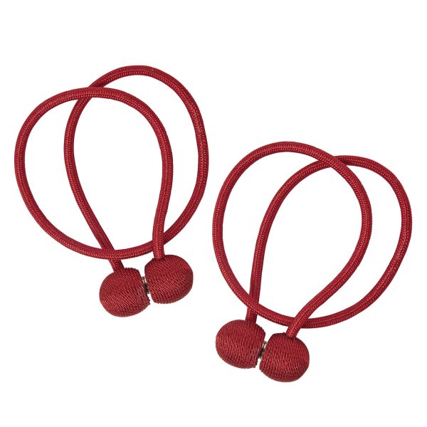 Magnetic Curtain Tiebacks Set of 2 Red