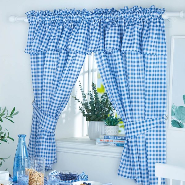 Gignham Curtain Set Blue 45 x 42''