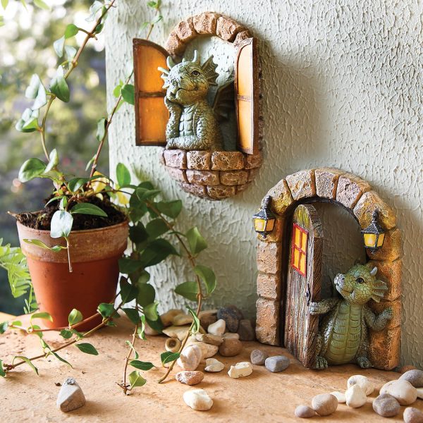 Dragon Wall Décor Set of 2 H15 xW12.5 xD4.7cm