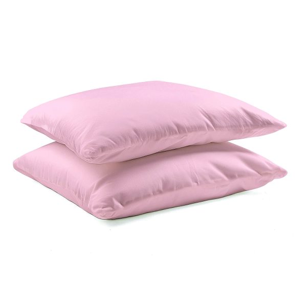 Pillowcases Pair 100% Microfibre Pink