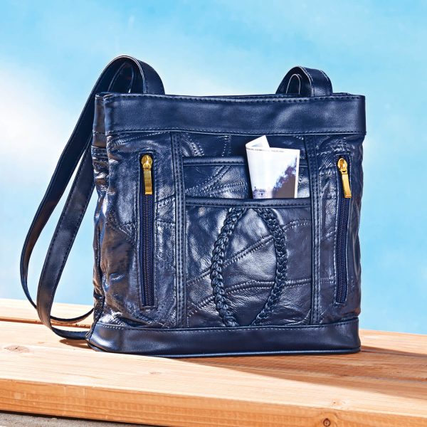 Ladies Organiser Hand Bag Navy L24 x W11 x D26cm