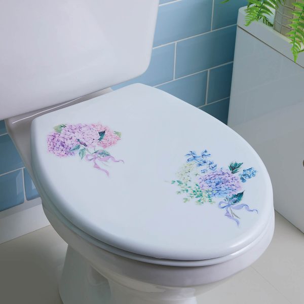 Floral Toilet Sticker Purple