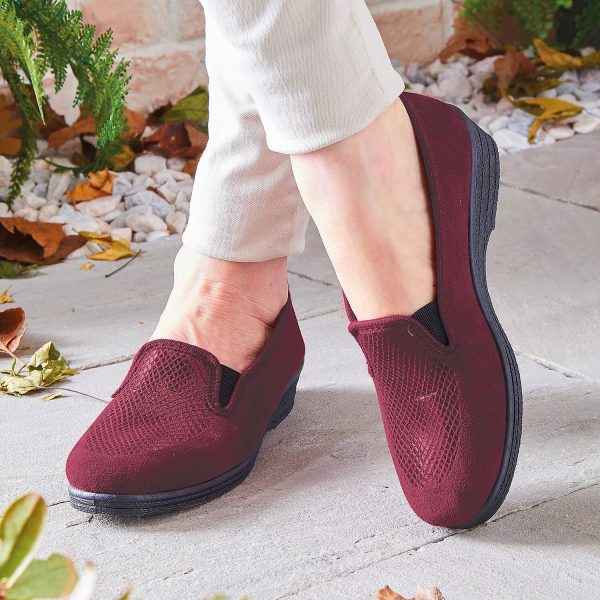 Ruby 8 Faux Suede Croc Effect Loafers