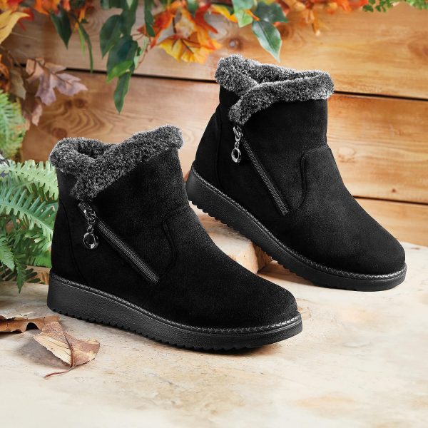 Black 7 Memory Foam Faux Suede Boots