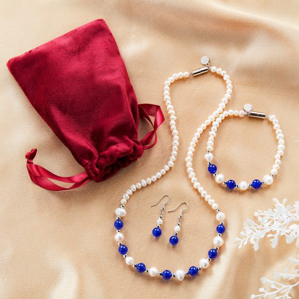 Freshwater Pearl Necklace And Earrings