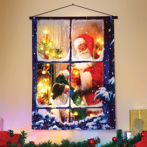 Light-Up Santa Canvas