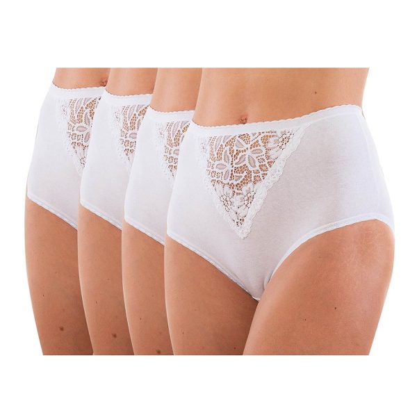 Lace Briefs Pk4 Size 10/12 Small