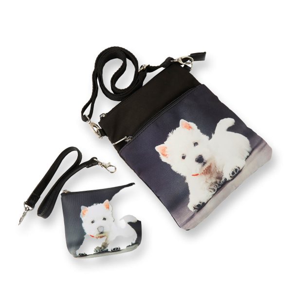 Westie Cross Body Bag With Free Coin Purse