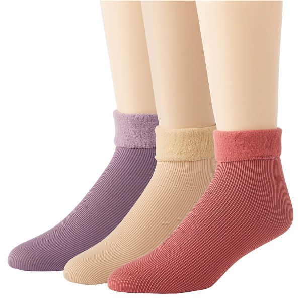 Pack Of 3 Ladies’ Snow Velvet Socks