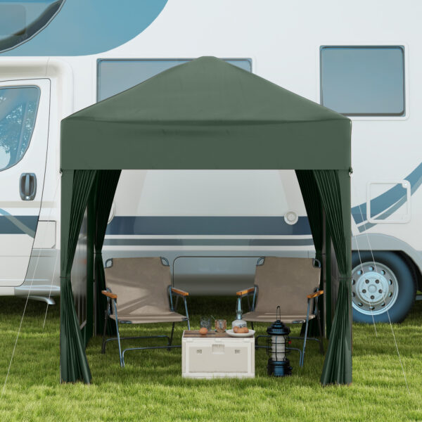 Outsunny Waterproof Pop Up Gazebo Canopy, size (2 x 2m)-Green   Aosom UK - Image 8