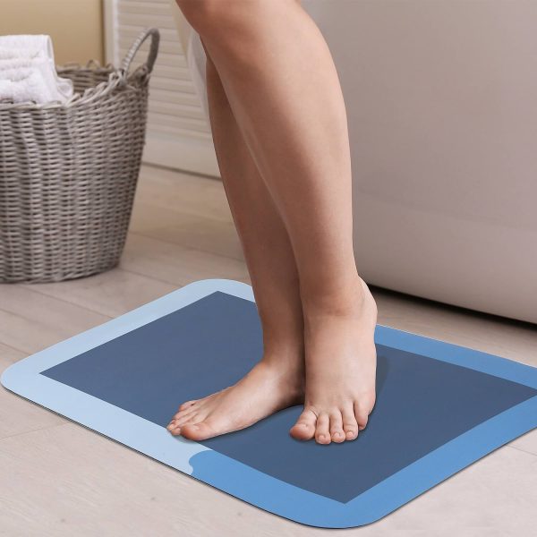 Diatomite Bathmat L60 xW40cm, Fast-Drying, Antibacterial and Odourless