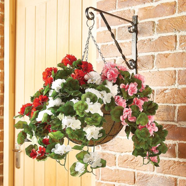 Set of 3 Artificial Jumbo Geraniums – Each H30 xW30 xL38cm