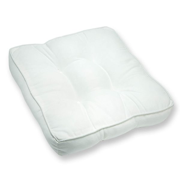 Indoor/Outdoor Seat Cushion, Cream, W40 xL40 xD8cm, Adds 8cm of Extra Height