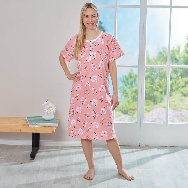 2 Pack L Cotton Short Sleeve Nightdress