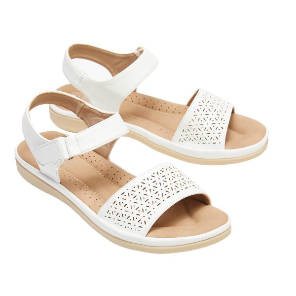 Women's Summer Comfort Sandals, White, Size 7