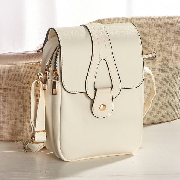 Cream Compact Shoulder Bag