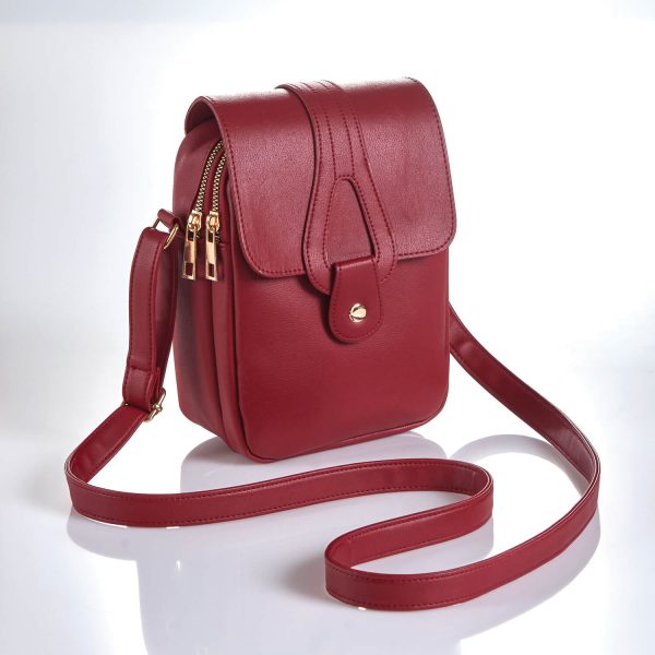 Red Compact Shoulder Bag