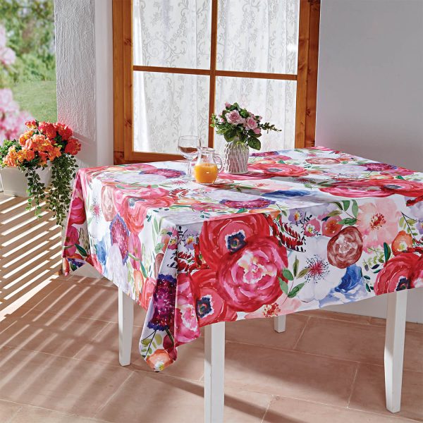 Rectangle Poppy Print Table Cloth