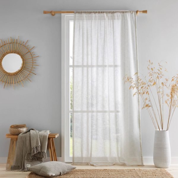 Voile Curtains – 55 x 54″, Natural Plain, Machine Washable Polyester