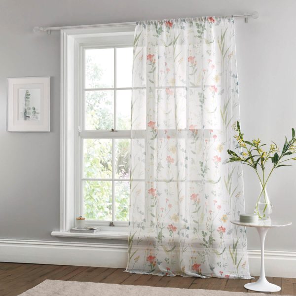 Voile Curtains – 55 x 48″, Spring Glade, Machine Washable Polyester