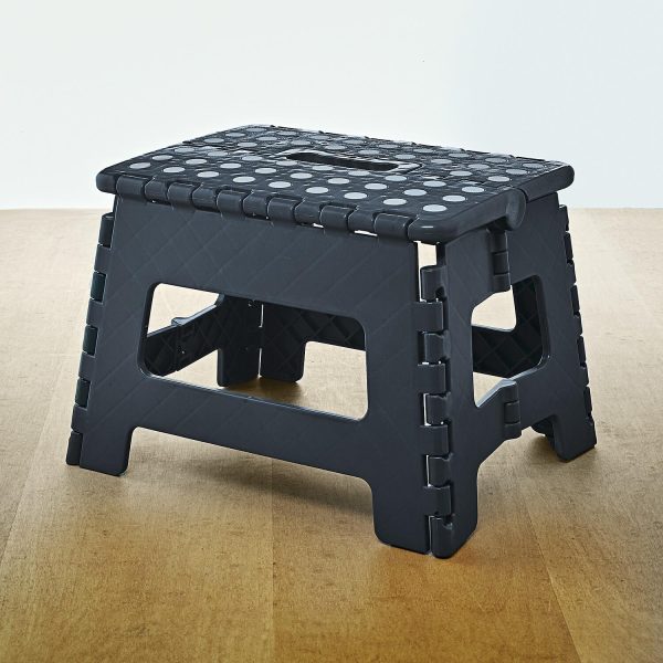 Step Stool (Supports Up to 130kg), Open H22.5 X W32 X D25cm. Folded, H34 X W32 X D3.5cm