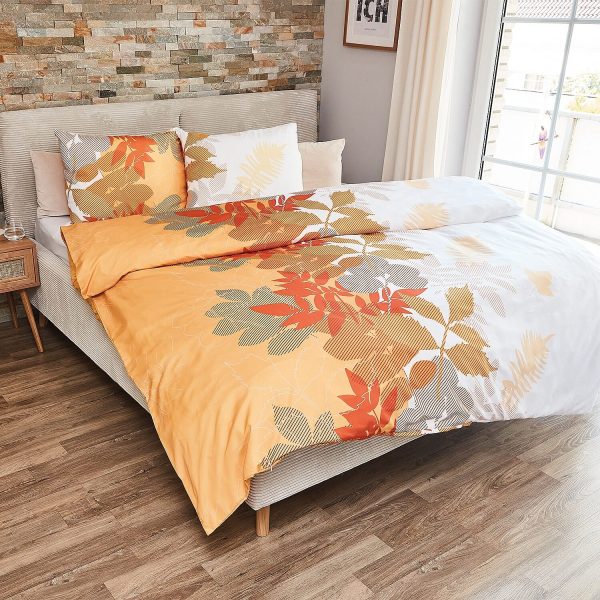 Autumn Bedding (Gold) – King, 2-Piece Set, Reversible