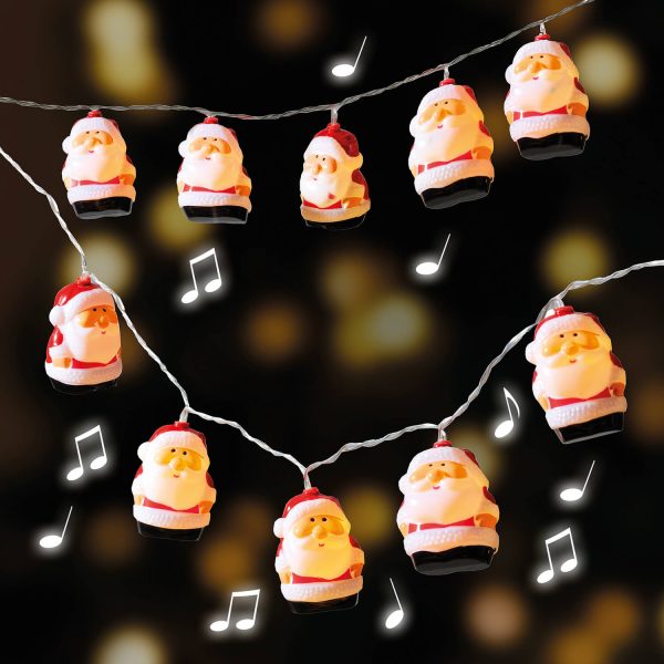 Singing Santa String Lights With Motion Sensor